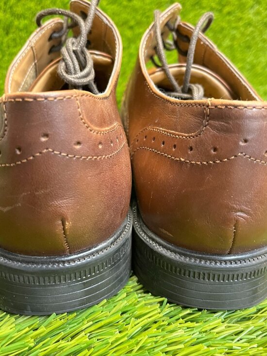Nunn Bush Nelson Comfort Gel Mens Size 8.5 Brown Classic Wingtip Oxford Shoes